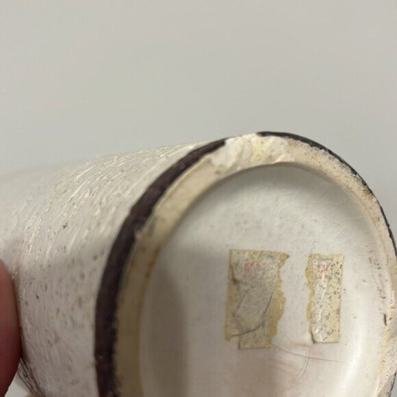 MCM Bitossi Rosenthal Netter Textured Italian Pottery 6" Vase Wildflower Design - Picture 5 of 6